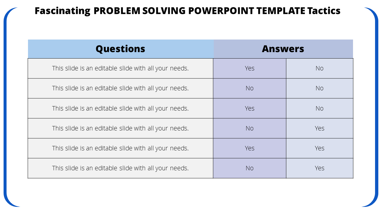 Free - Elegant Problem Solving PowerPoint Template and Google Slides
